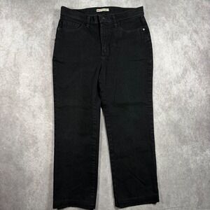 Lee Classic Fit Straight Leg Jeans Black 8 Petite‎ Cropped 23 Inseam Minimalist